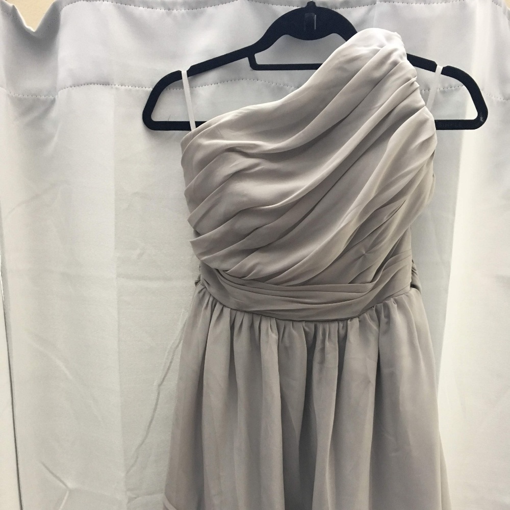 A-Line One Shoulder Short Chiffon Dress Sz 4